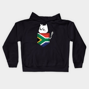 Patriotic Pocket Pussy - Cat Lover -  South African Patriot Kids Hoodie